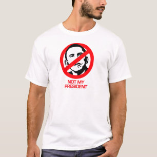 T-shirts Anti-Obama - não meu presidente