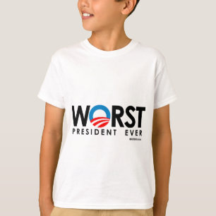 T-SHIRTS ANTI-OBAMA - O PRESIDENTE O MAIS MAU NUNCA