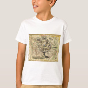T-shirts Antiga América Britânica Explora o Mapa de Bens Po