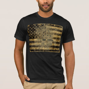 T-shirts Antiga bandeira americana Grunge 2