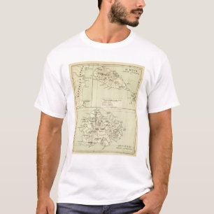 T-shirts Antígua litografou o mapa