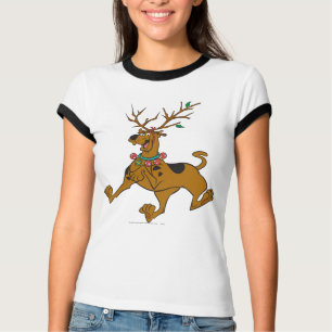 T-shirts Antlers do feriado do Natal de Scooby-Doo