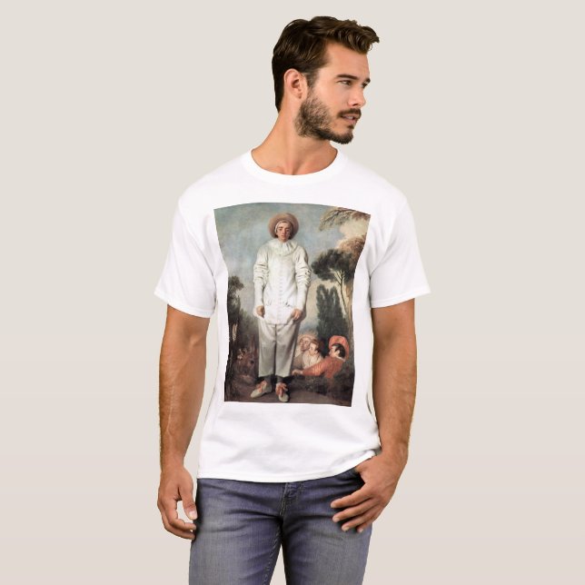T-shirts ANTOINE WATTEAU - Pierrot (Gilles) 1718 (Frente Completa)