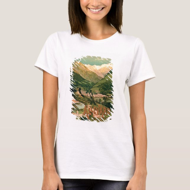 T-shirts Anúncio para "Allevard Les Bains", Isere (col (Frente)