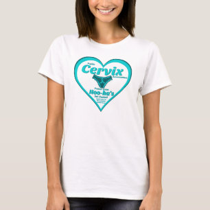 T-shirts Anúncio público do Cervix - cancer de célula sm/lr