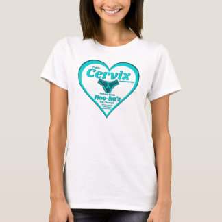 T-shirts Anúncio público do Cervix - cancer de célula sm/lr