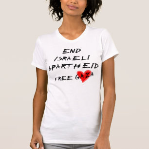 T-shirts Apartheid do israelita da extremidade