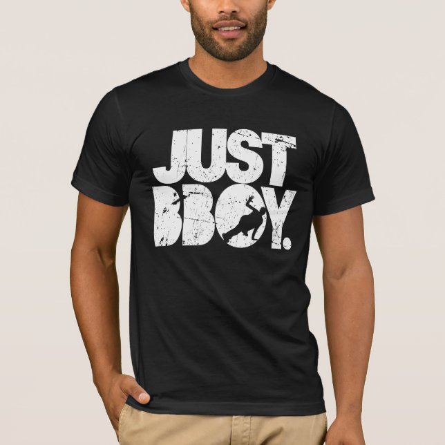 T-shirts apenas bboy - branco afligido (Frente)