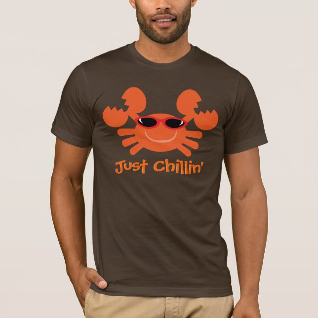 T-shirts Apenas caranguejo de Chillin com óculos de sol (Frente)