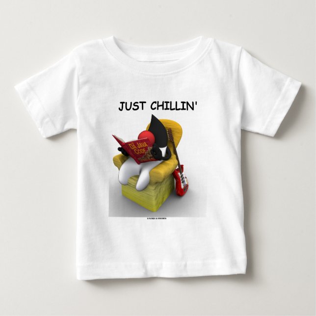 T-shirts Apenas Enfileirando (Caractere Java Duke Mascot) (Frente)