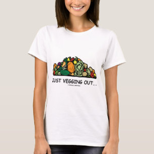 T-shirts Apenas Vegging para fora… (Humor do vegetariano)