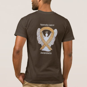 T-shirts Apêndice Cancer Sensibilização Âmbar Fita de F