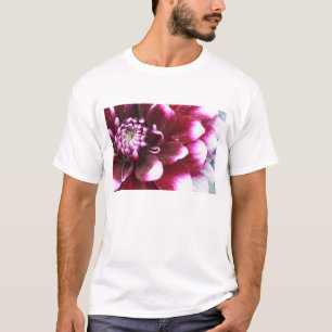 T-shirts Apertado em fotografias de flor de Dalhia com o