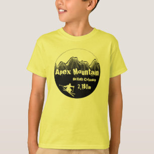 T-shirts Apex Mountain British Columbia boys yellow ski tee