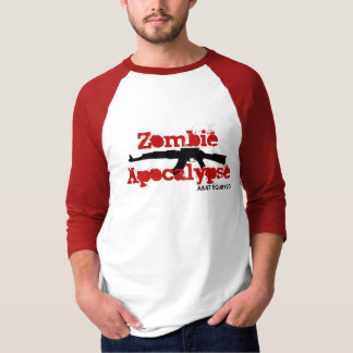 T-shirts Apocalipse AK47 do zombi equipado