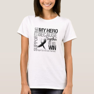 T-shirts Apoiando meu herói - consciência Carcinoid do