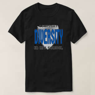 T-shirts Apoiar a diversidade na minha escola personalizada