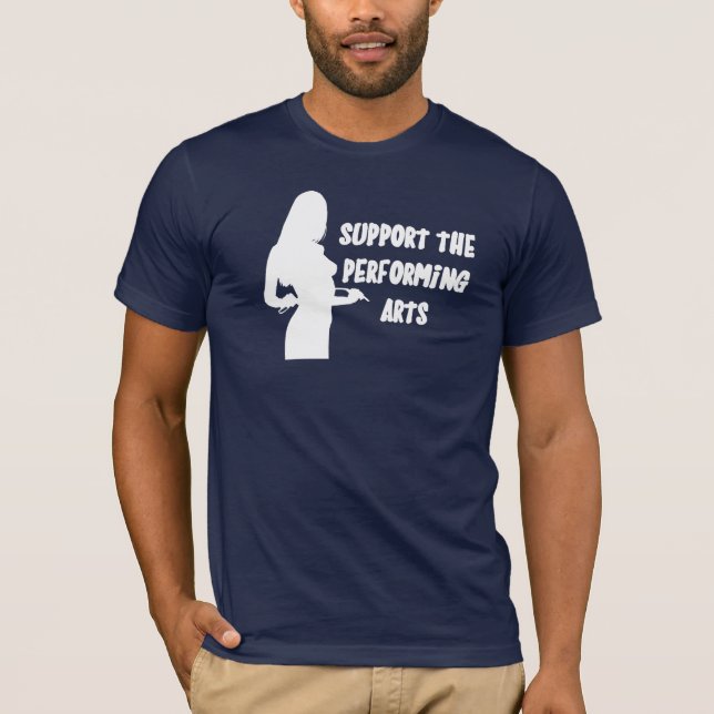 T-shirts Apoie as artes de palco (Frente)