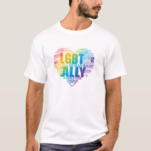 T-shirts Apoie e seja um aliado à comunidade de LGBT!