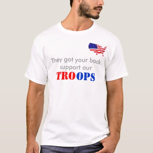 T-shirts Apoie nossas tropas (Frente)