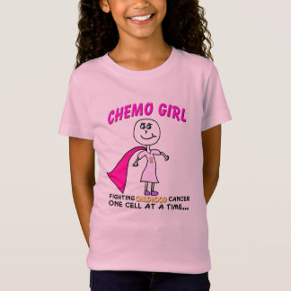 T-shirts Apoio do cancer da infância da menina de Chemo