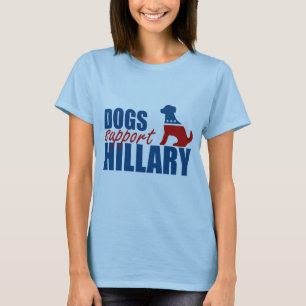 T-shirts APOIO HILLARY.png dos CÃES