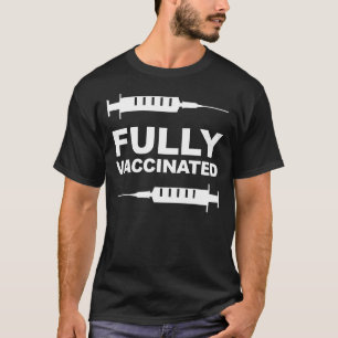 T-shirts Apoio inteiramente vacinado da vacinação da cami