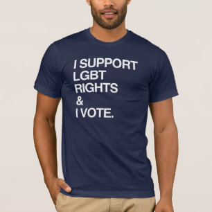 T-SHIRTS APOIO OS DIREITOS LGBT E VOTO