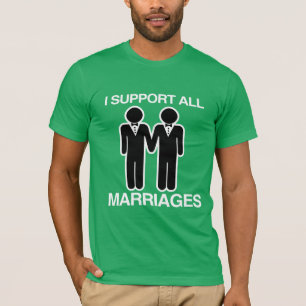 T-SHIRTS APOIO TODOS OS CASAMENTOS IGUALMENTE GAY -