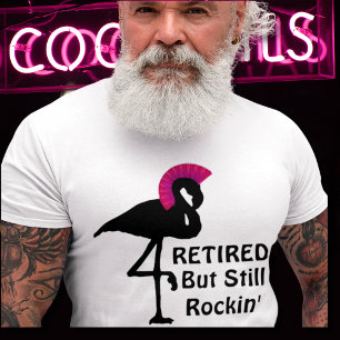 T-shirts Aposentadoria Engraçada Aposentado mas Ainda Rocke