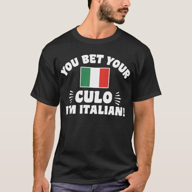 T-shirts Aposto que sou italiano. (Frente)