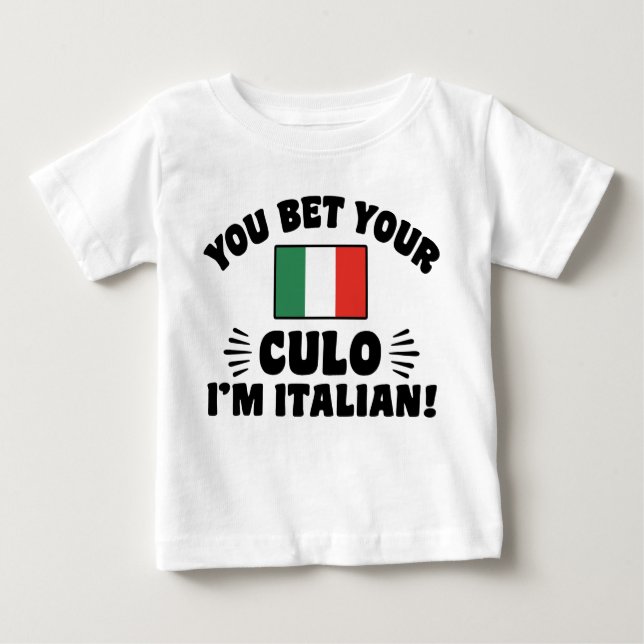 T-shirts Aposto que sou italiano. (Frente)