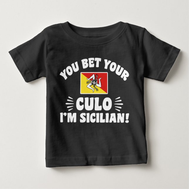 T-shirts Aposto que sou siciliano. (Frente)