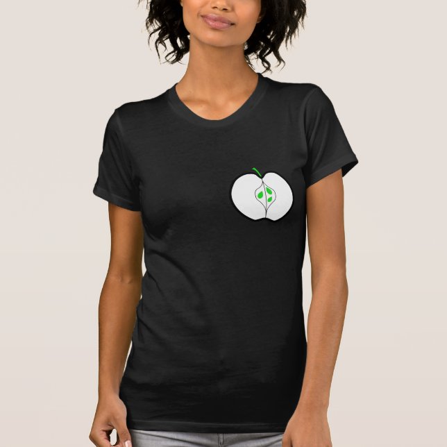 T-shirts Apple projeta no verde, preto e branco. (Frente)