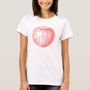 T-shirts Apple Red Letterpress Apple