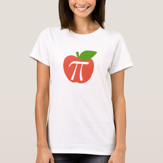 T-shirts Apple vermelho Pi (Frente)