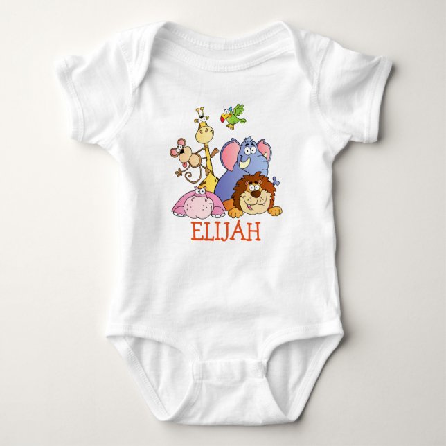 T-shirts Apresente de roupas de nome de bebê ELIJAH (Frente)