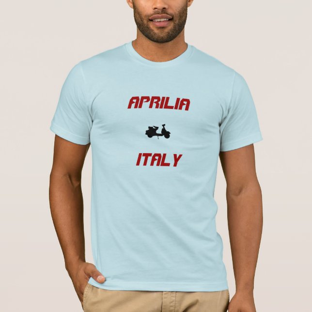 T-shirts Aprilia, patinete de Italia (Frente)