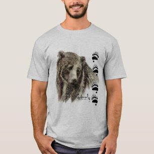 T-shirts Aquarela Grizzly Bear Natureza