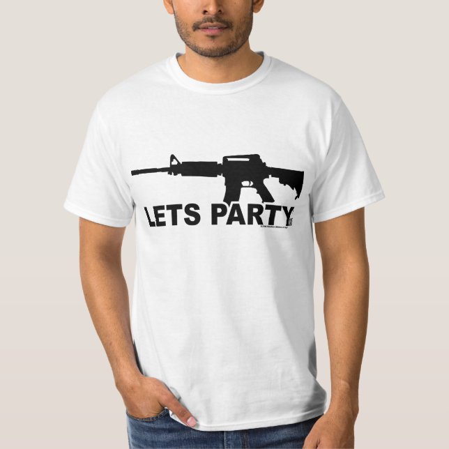 T-shirts AR15 deixa o partido (Frente)