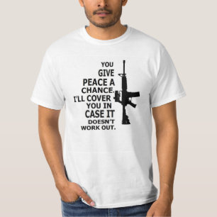 T-shirts AR15, M16, ò Alteração-DÃO A PAZ UMA POSSIBILI