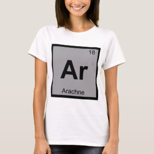 T-shirts Ar - Arachne Símbolo da Tabela Periódica de Químic