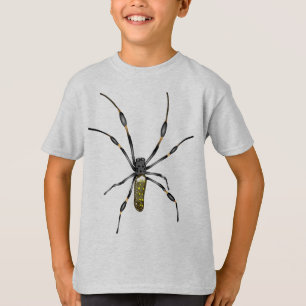 T-shirts Aranha dourada da esfera