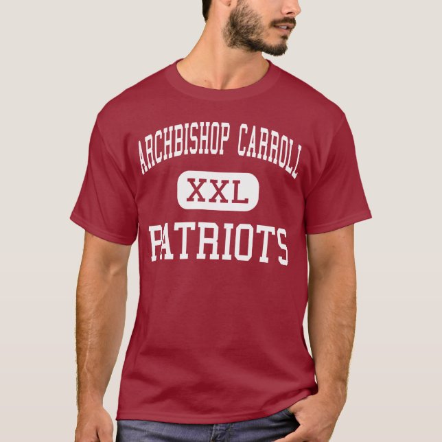 T-shirts Arcebispo Carroll - patriotas - alto - Radnor (Frente)