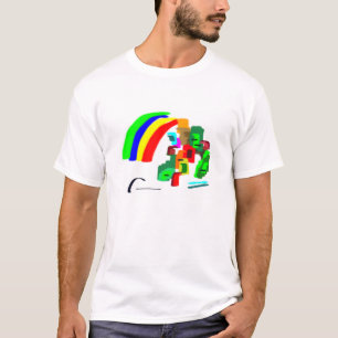 T-shirts arco-íris abstrato