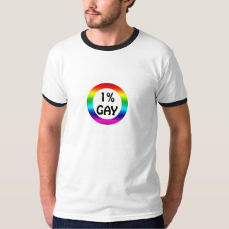 T-shirts Arco-íris alegre de 1% por PercentGay.com