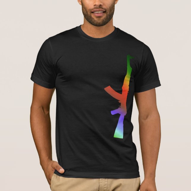 T-shirts Arco-íris de AK47 (Frente)