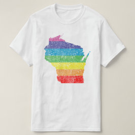 T-shirts arco-íris de Wisconsin