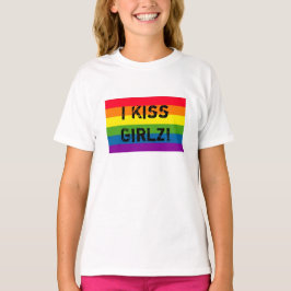 T-shirts ARCO-ÍRIS eu beijo Girlz!