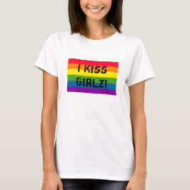 T-shirts ARCO-ÍRIS eu beijo Girlz!